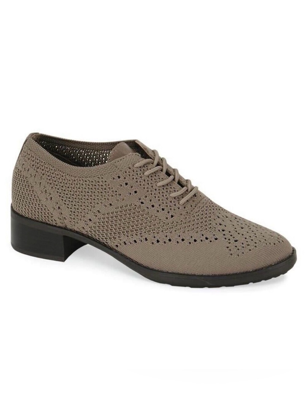 Aetrex Womens Size 7.5-8 38 EU Taupe Hayden Knit Stretch Knit Oxford Shoes EUC
